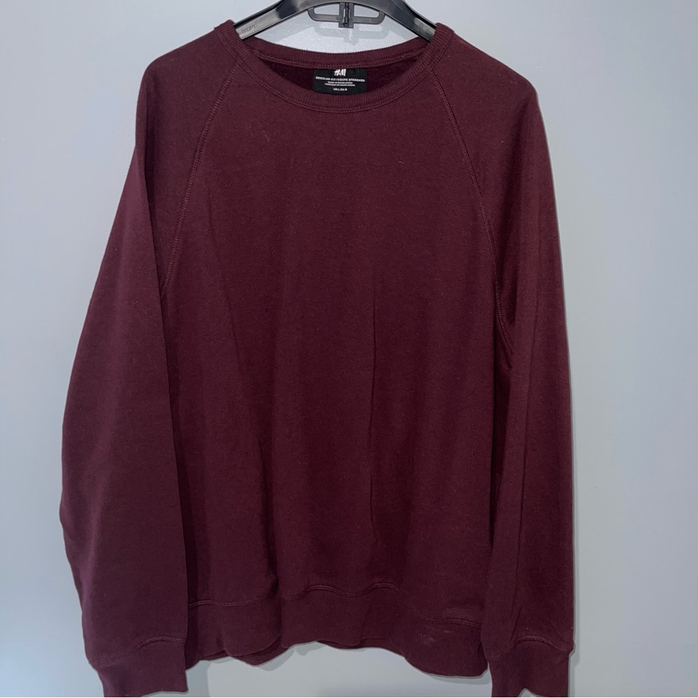 H&M Men's Deep Red Crewneck Sweater